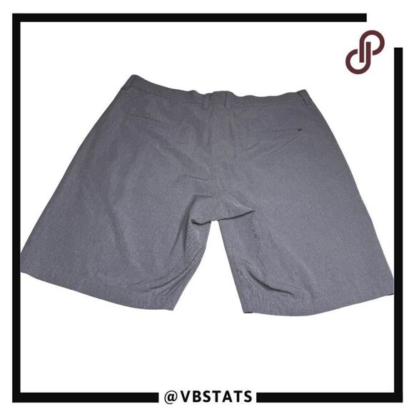 Travis Mathew Men's Flat Front Performance Tech Chino Golf Shorts Gray Size 36 - Picture 2 of 7